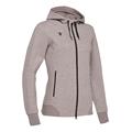 Lyre Full Zip Hooded Jacket W GRY 3XL Hettejakke i bomullsmiks til dame