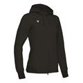 Lyre Full Zip Hooded Jacket W BLK XL Hettejakke i bomullsmiks til dame