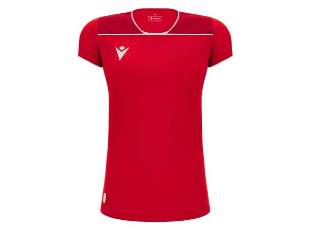 Steel Eco Womans Shirt RED/WHT M Teknisk spillerdrakt i ECO-tekstil 