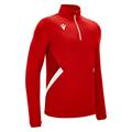 Piave 1/4 Zip Top RED/WHT L Teknisk treningsgenser - Unisex